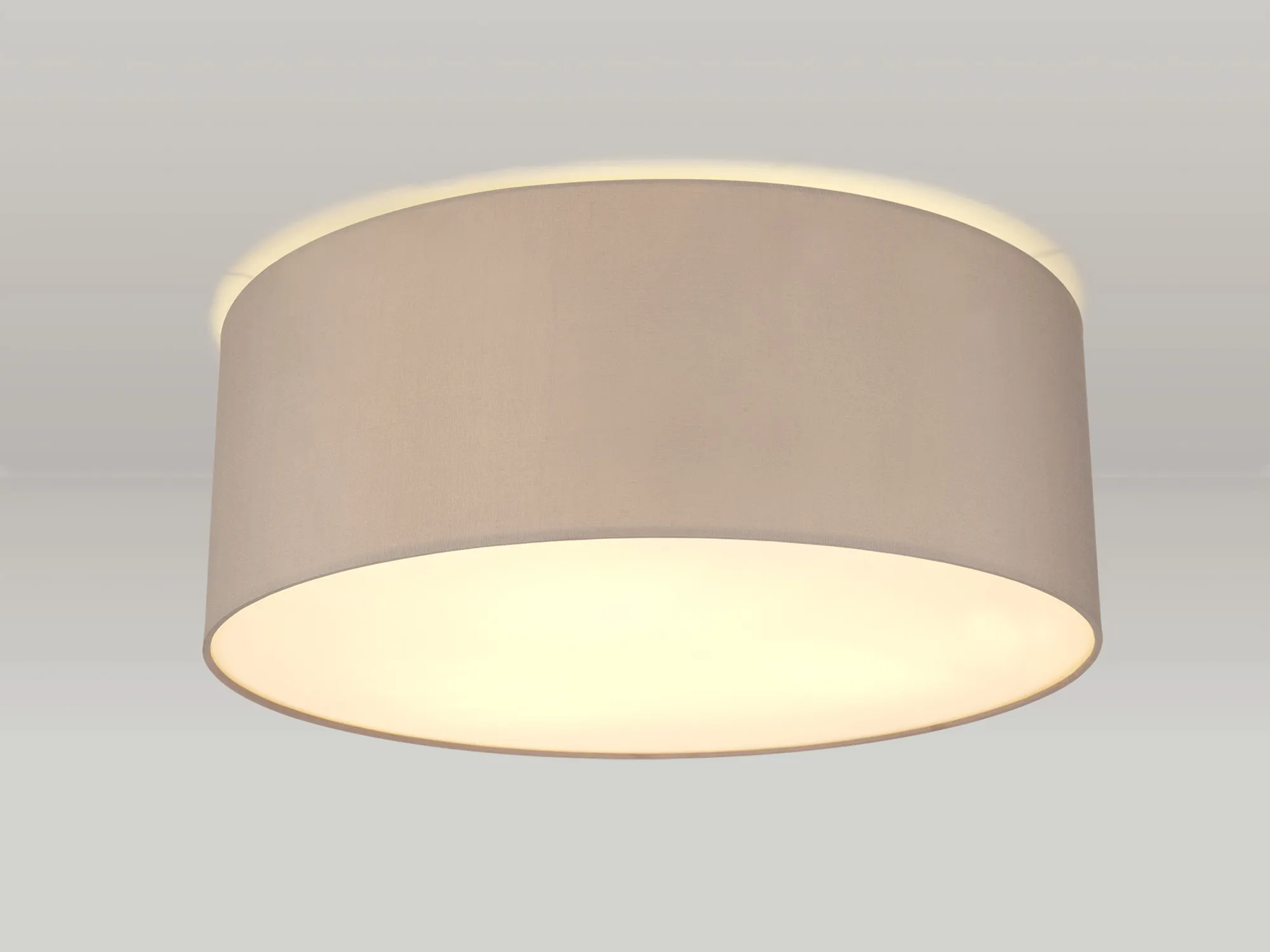 Baymont 60cm Flush 3 Light Grey, Frosted Diffuser DK0608  Deco Baymont WH GR